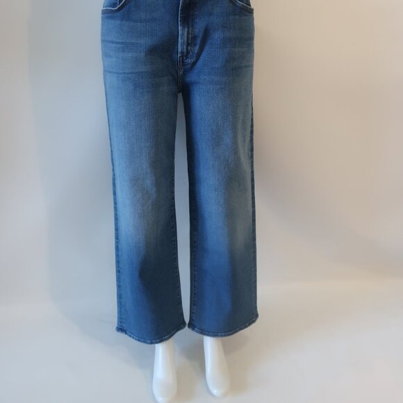 NWT Womens MOTHER The Dodger Ankle Blue Wide Leg Jeans 31 - Picture 5 of 11